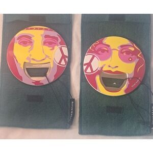 NEW Vintage Germany Ritzenhoff Double-Sided Face Peace Sign Bottle Opener NEW